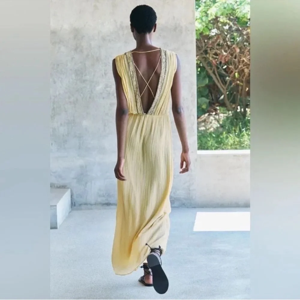 ZARA EMBROIDERED BEADED DRESS ZW COLLECTION NWT - Picture 2 of 14